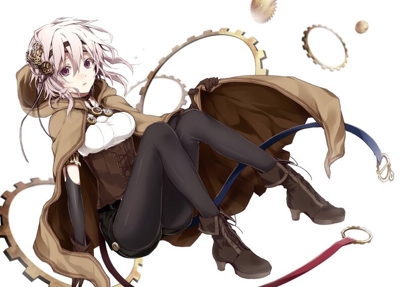 anime girl with steampunk gear