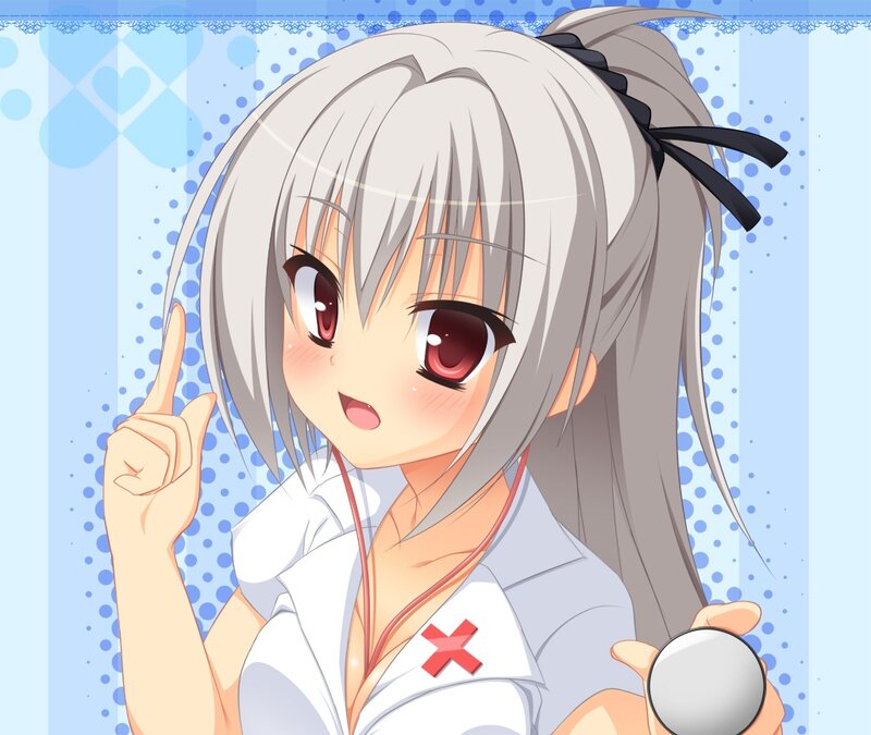 Anime Girl with Stethoscope — Blue