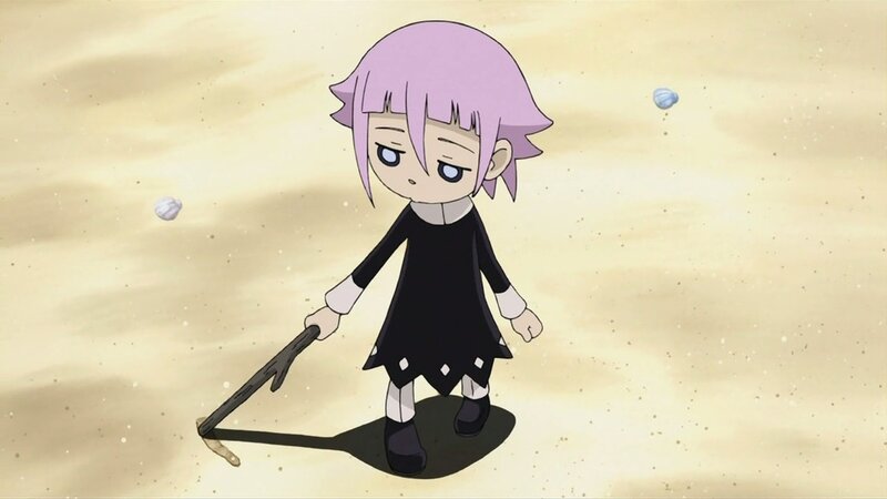 anime girl with stick