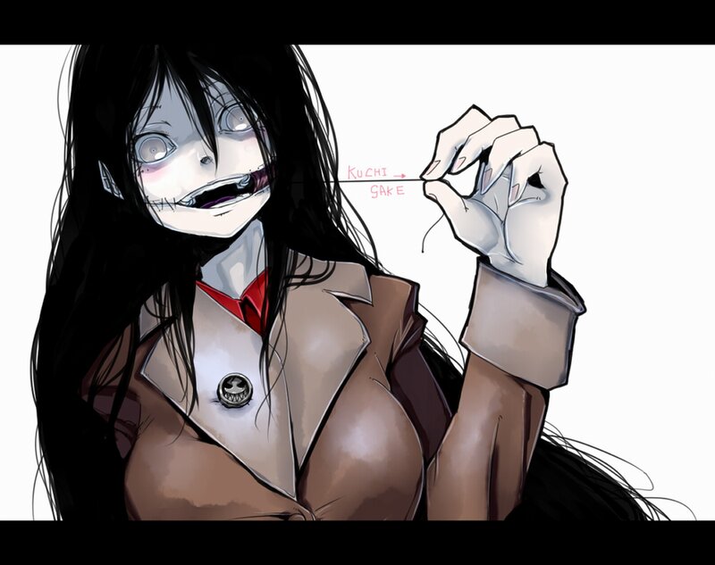 Anime Girl with Stitched Mouth