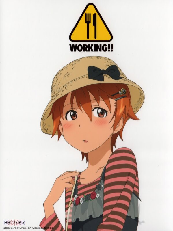 Anime girl with straw hat