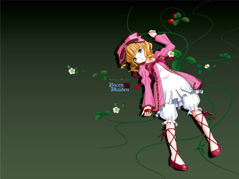 Anime Girl with Strawberries — Pink