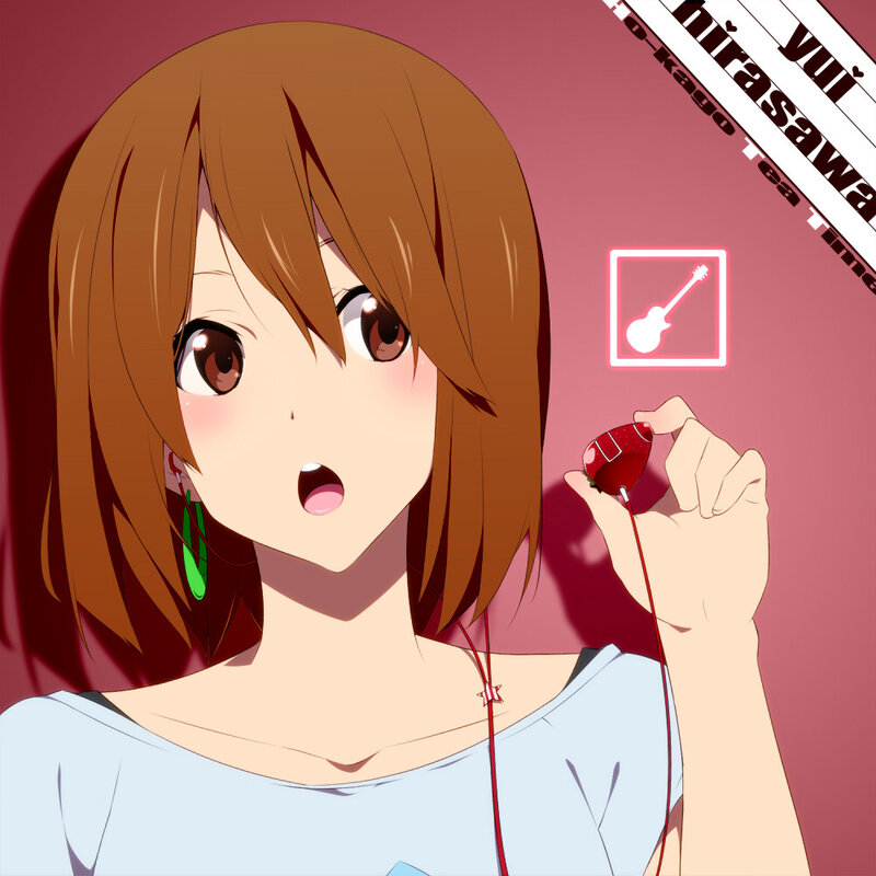 anime girl with strawberry earbuds
