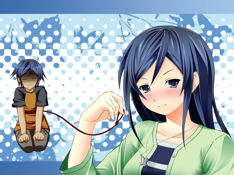 Anime girl with string