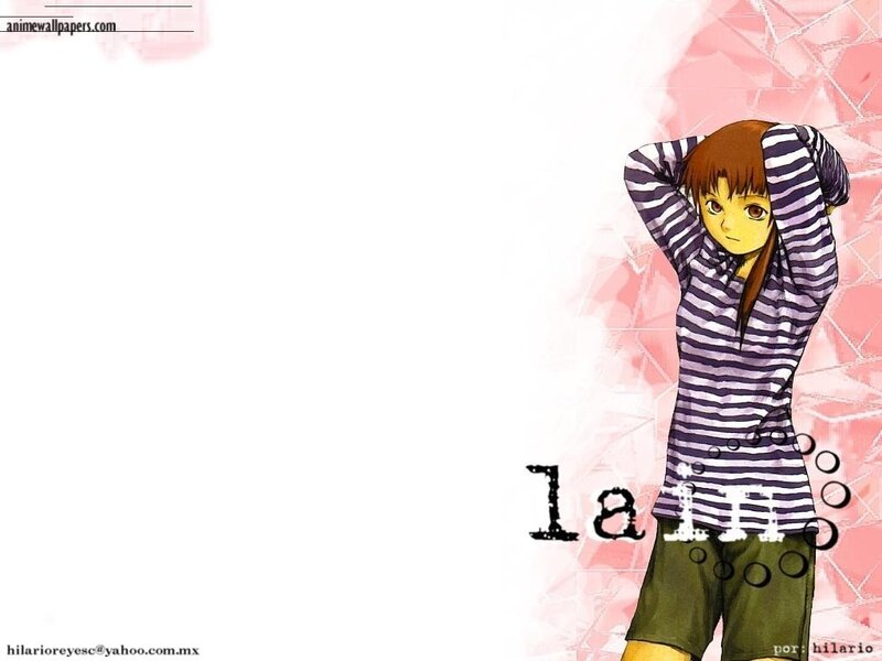 anime girl with striped shirt