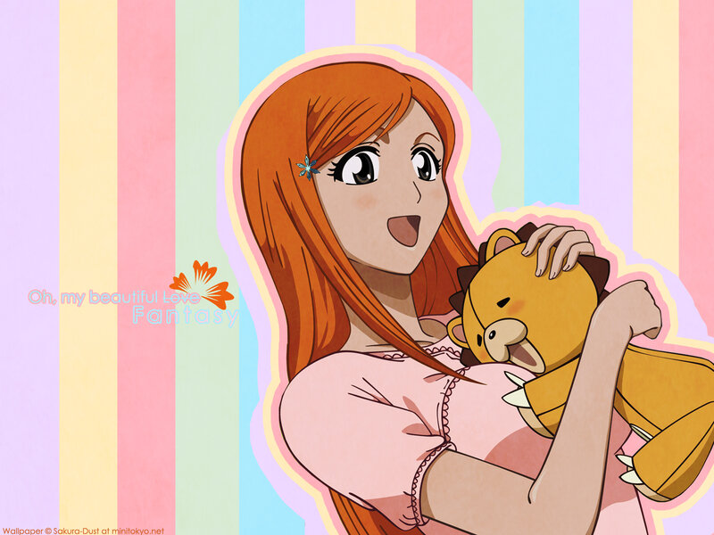 anime girl with stuffed animal