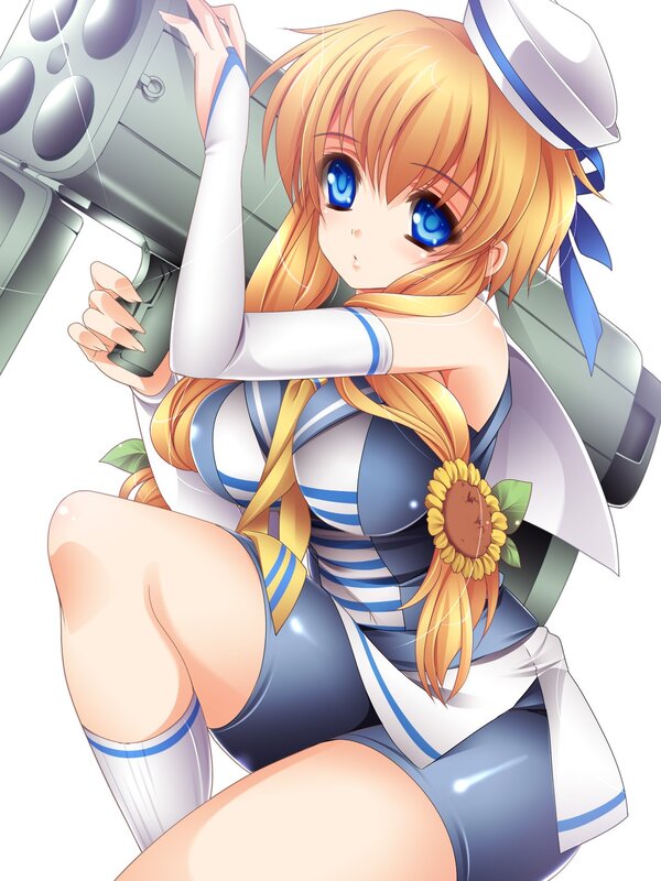 anime girl with sunflower