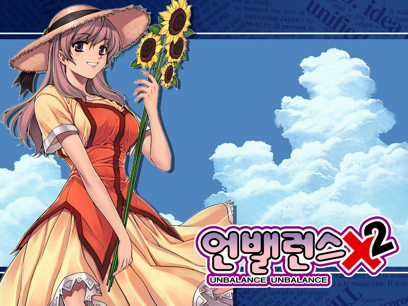Anime girl with sunflowers