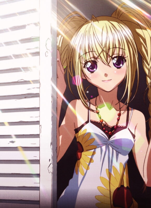 anime girl with sunflowers