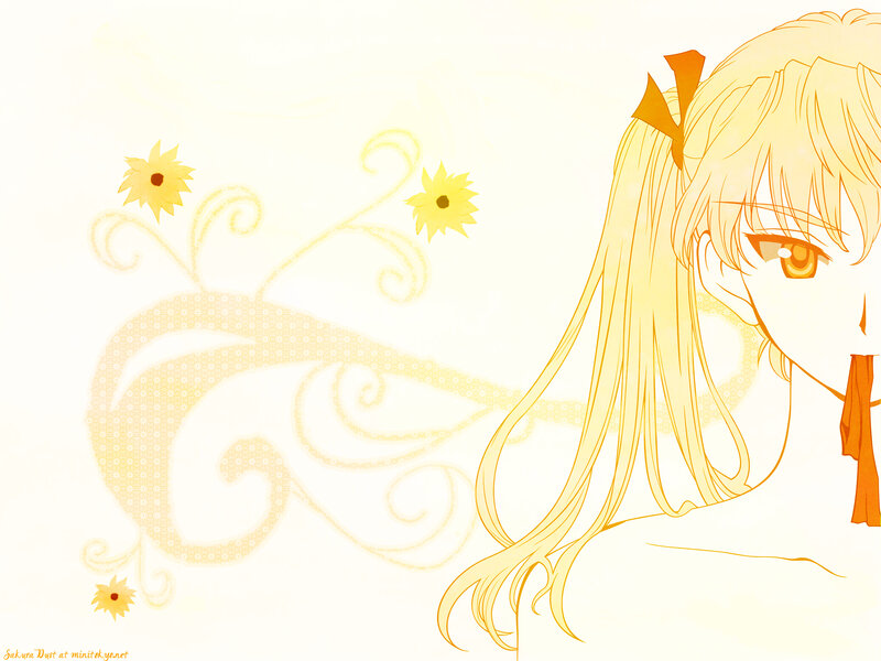 Anime girl with sunflowers