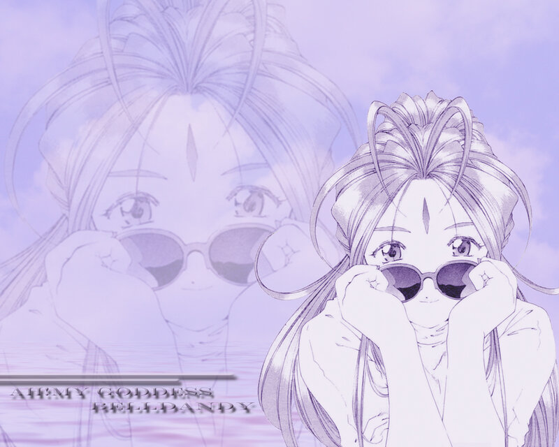 Anime Girl with Sunglasses — Purple