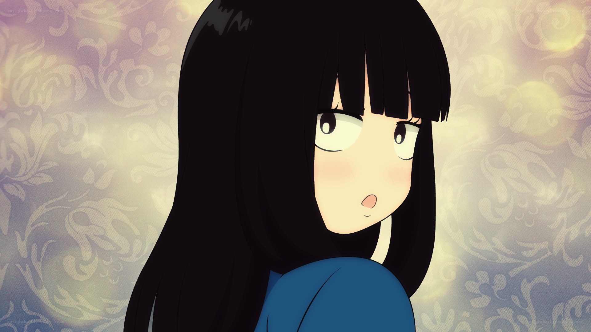 anime girl with surprised expression