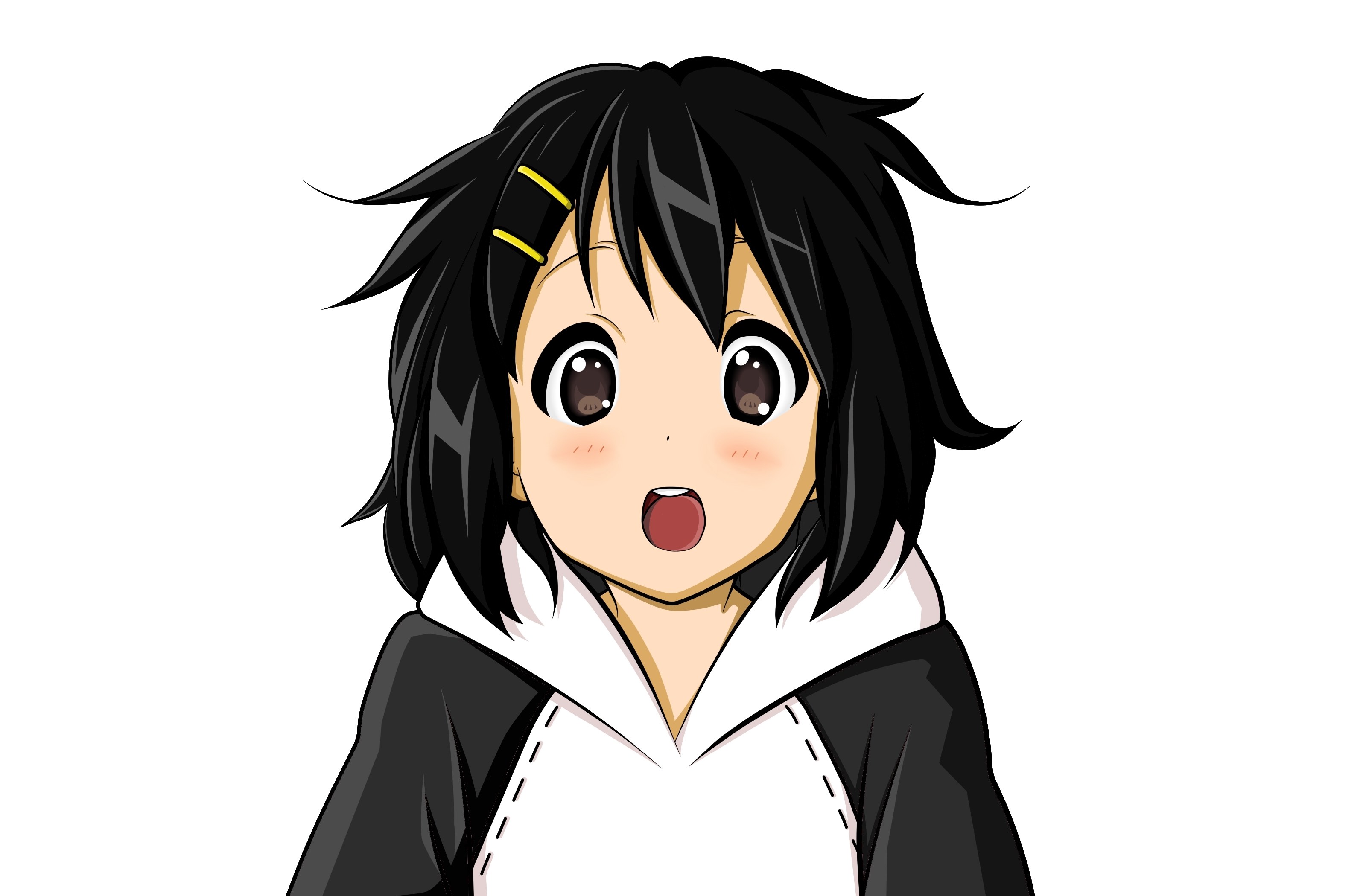anime girl with surprised expression