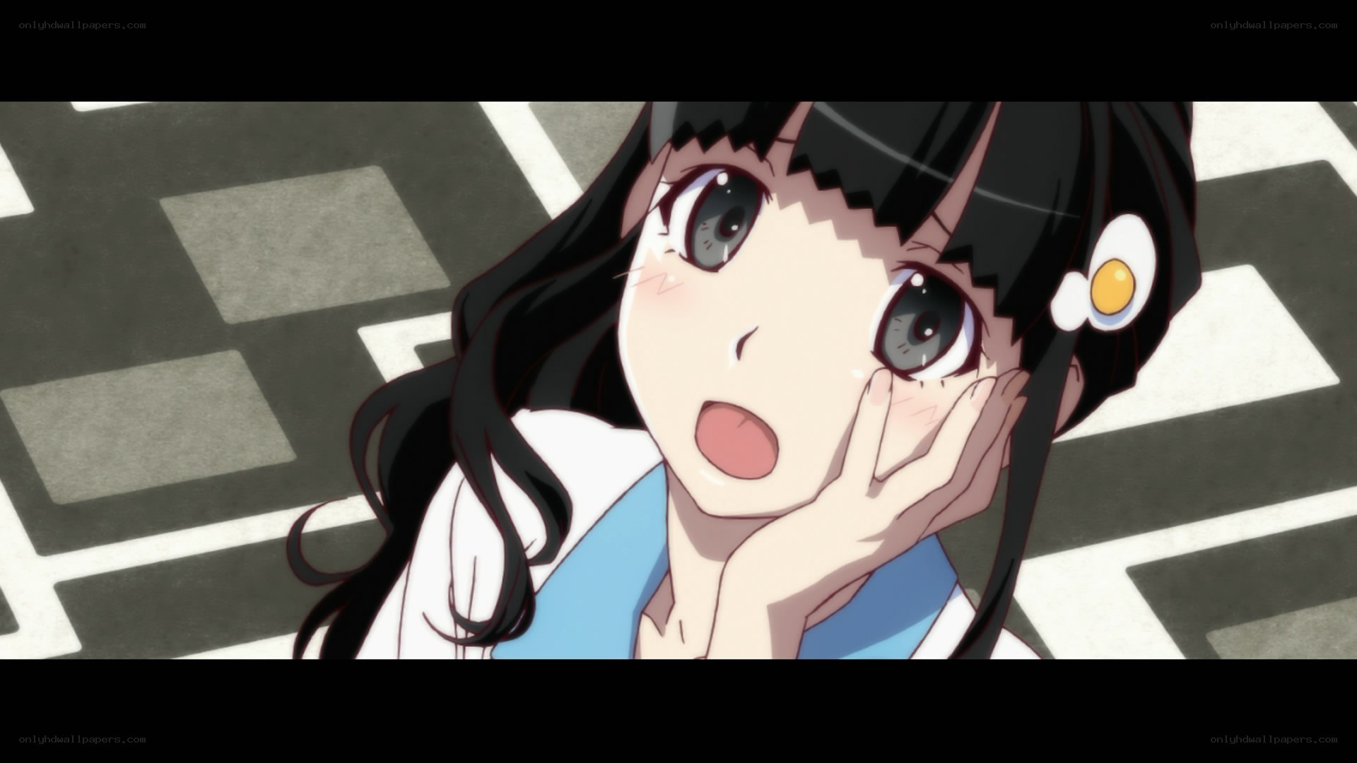 anime girl with surprised expression