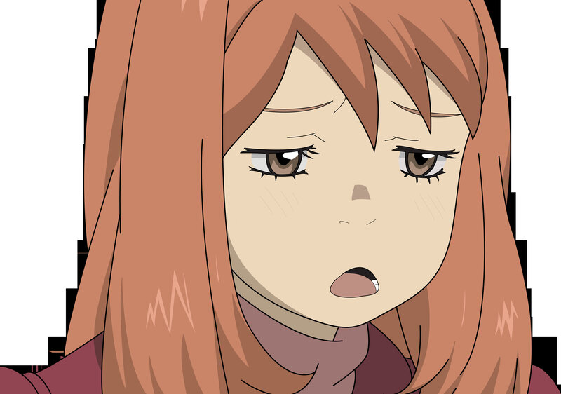 anime girl with surprised expression