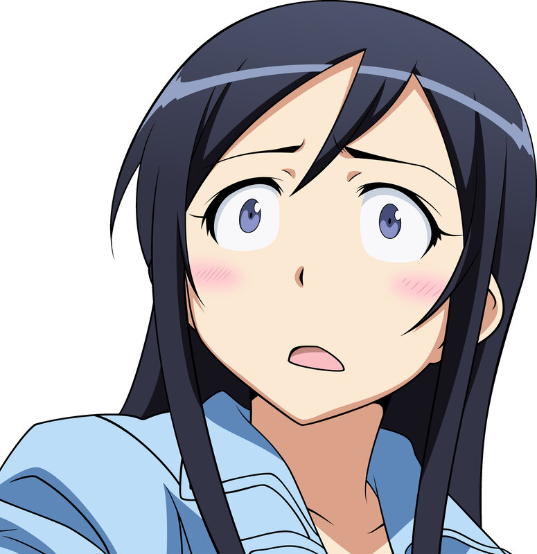 anime girl with surprised expression