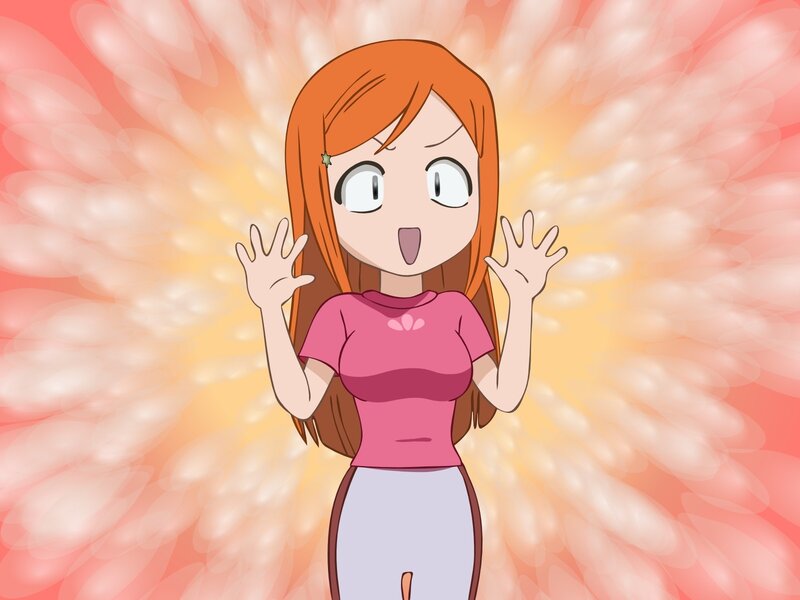 anime girl with surprised expression