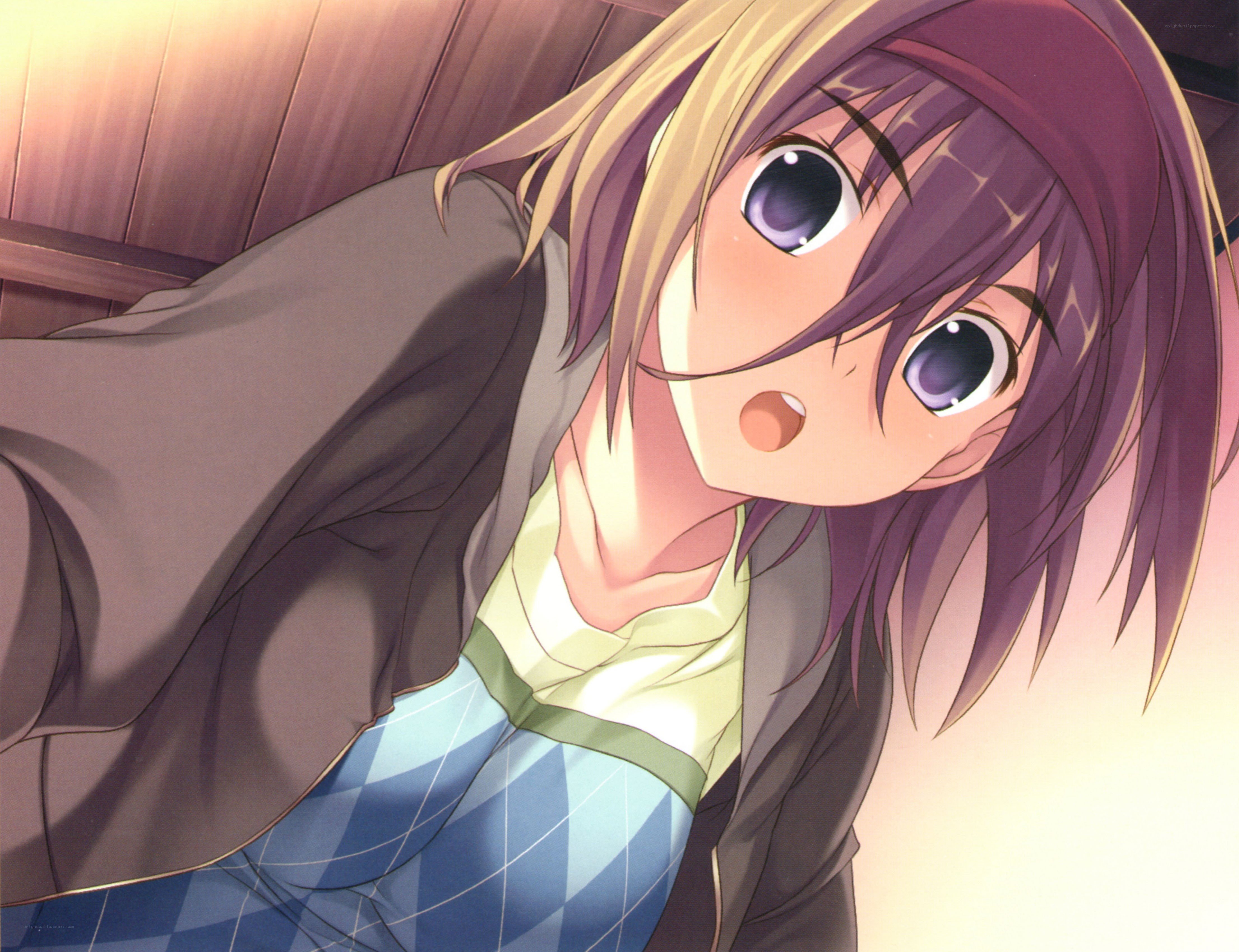 anime girl with surprised expression