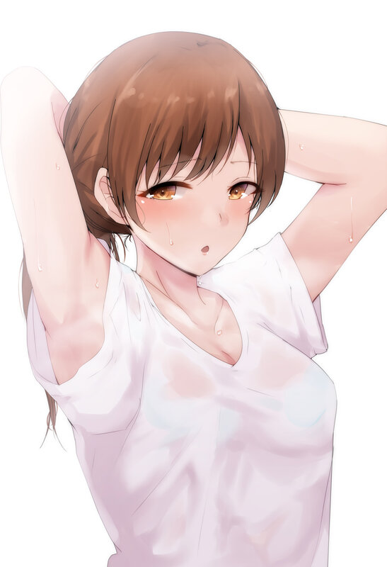 Anime Girl with Sweat