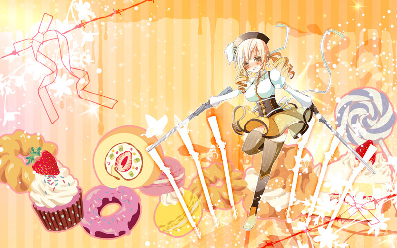 anime girl with sweets