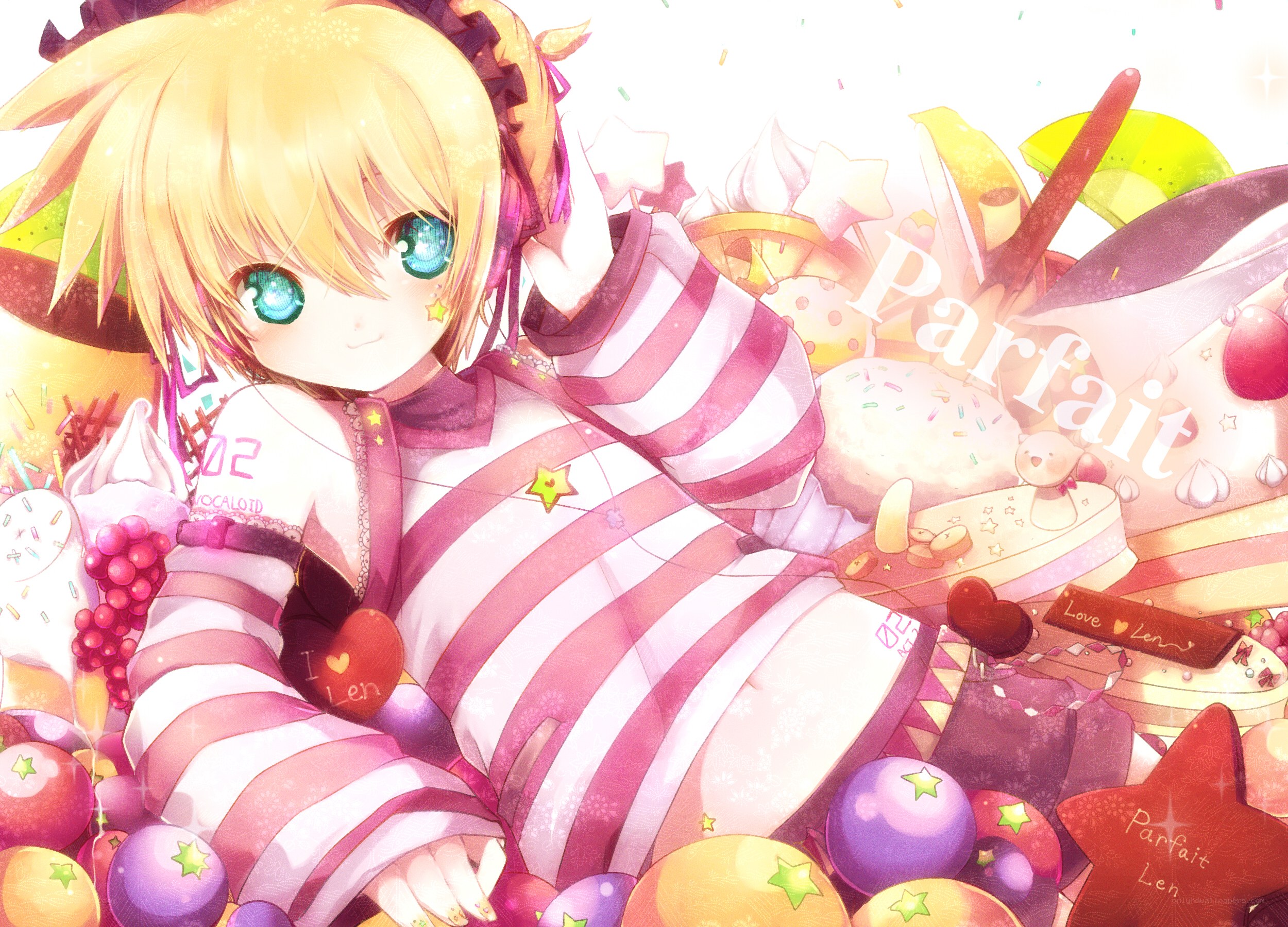 Anime girl with sweets