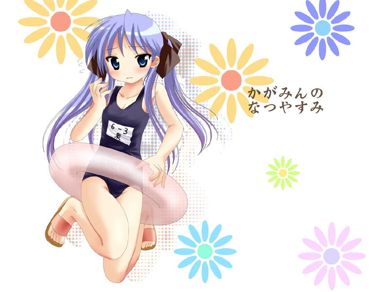 anime girl with swim ring