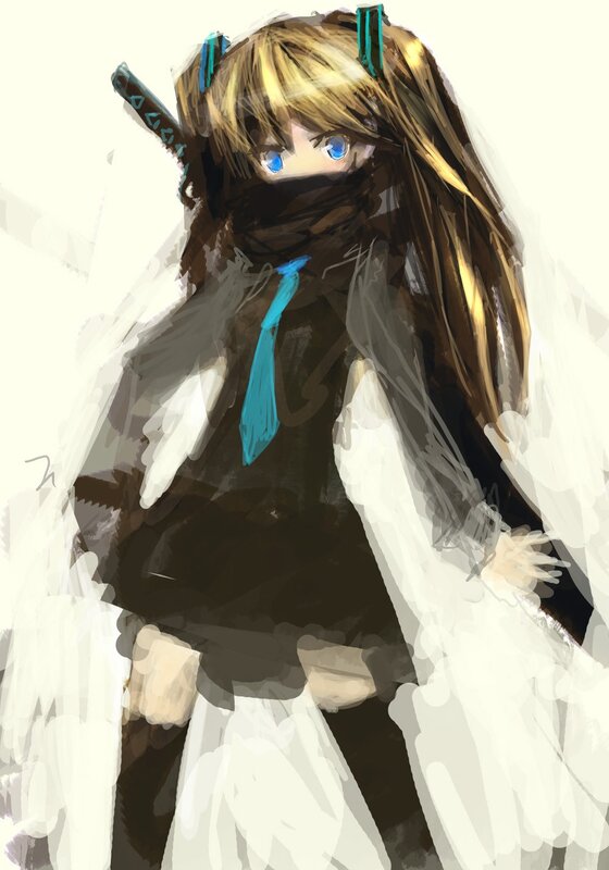 anime girl with sword