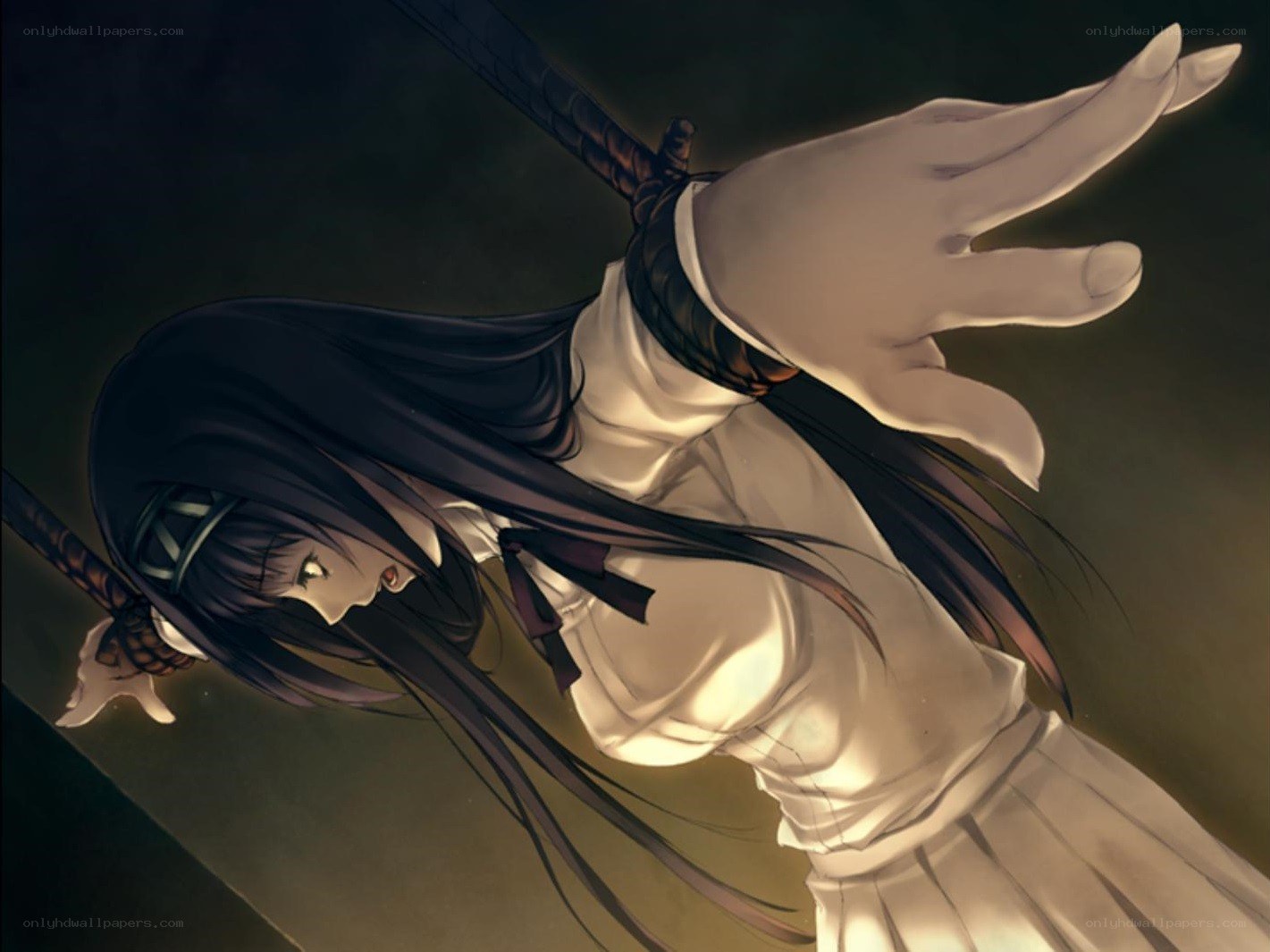 anime girl with sword