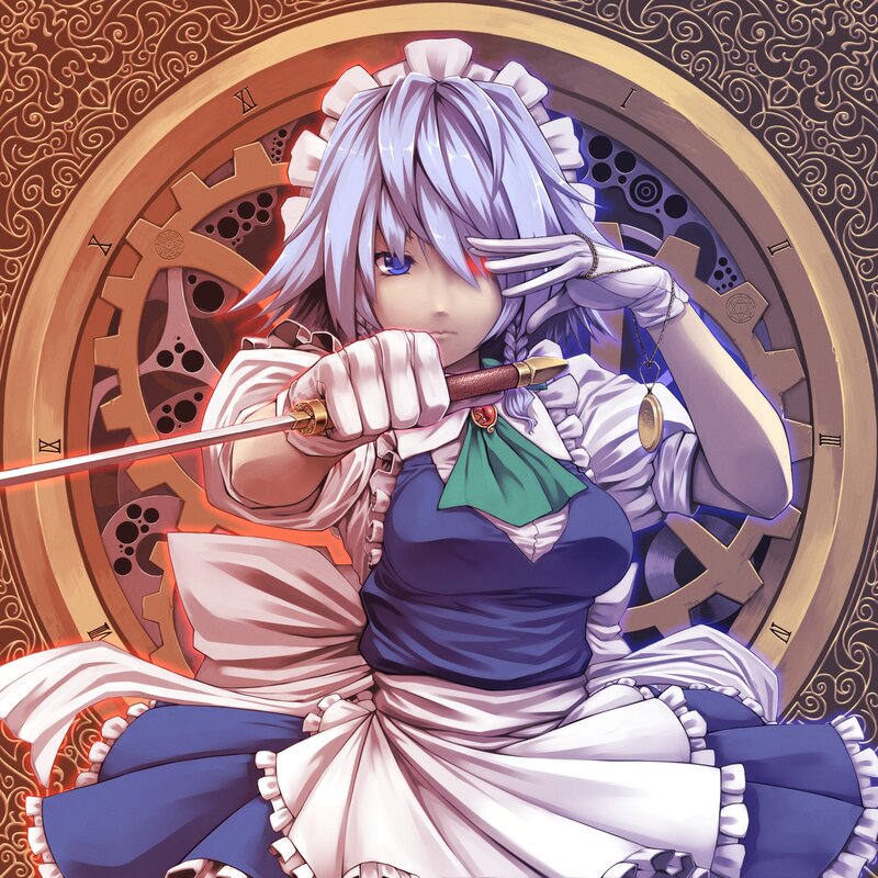 anime girl with sword