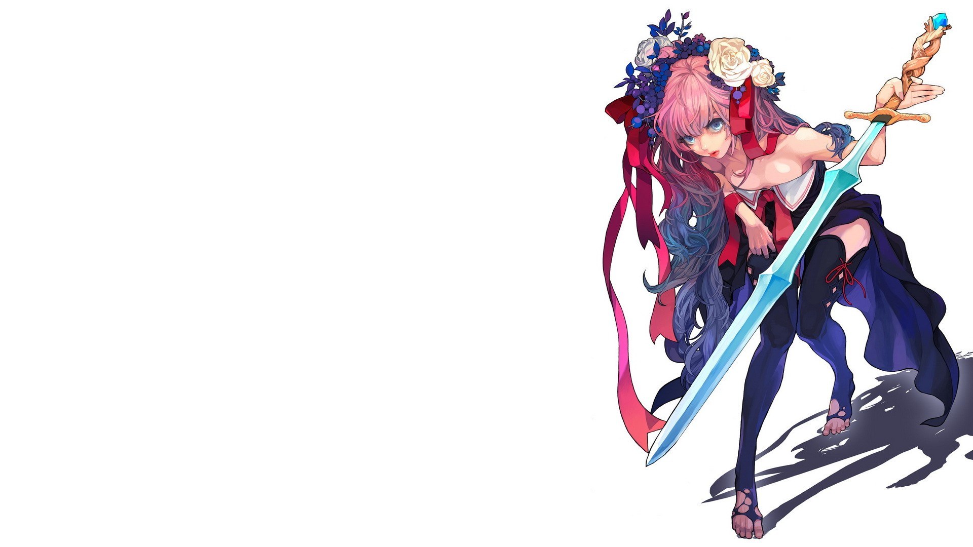 anime girl with sword