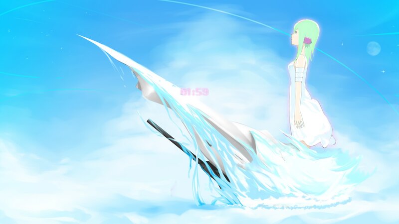 anime girl with sword