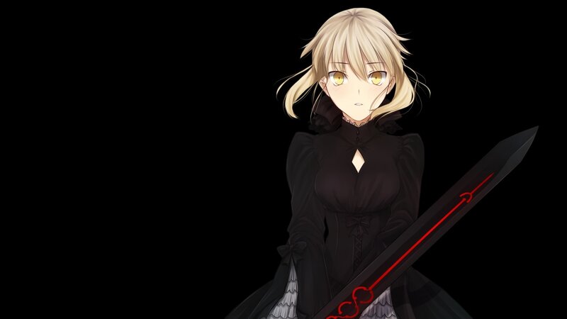 anime girl with sword