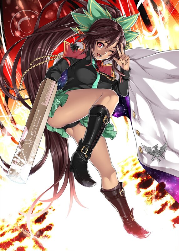 anime girl with sword