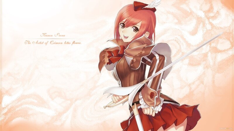 Anime girl with sword