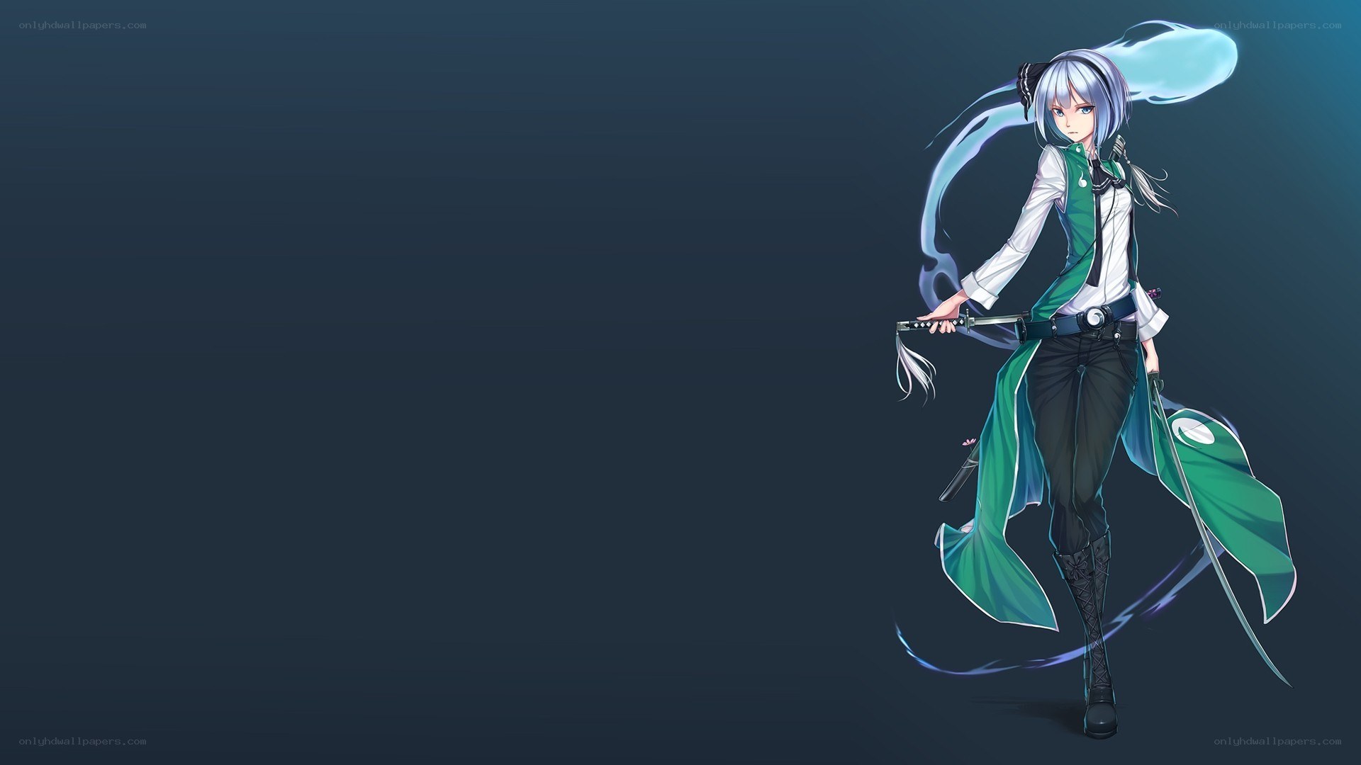 anime girl with sword