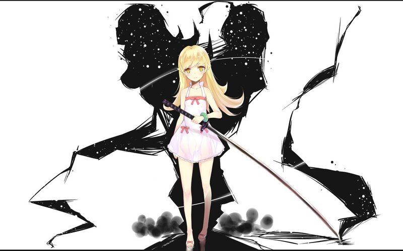 anime girl with sword