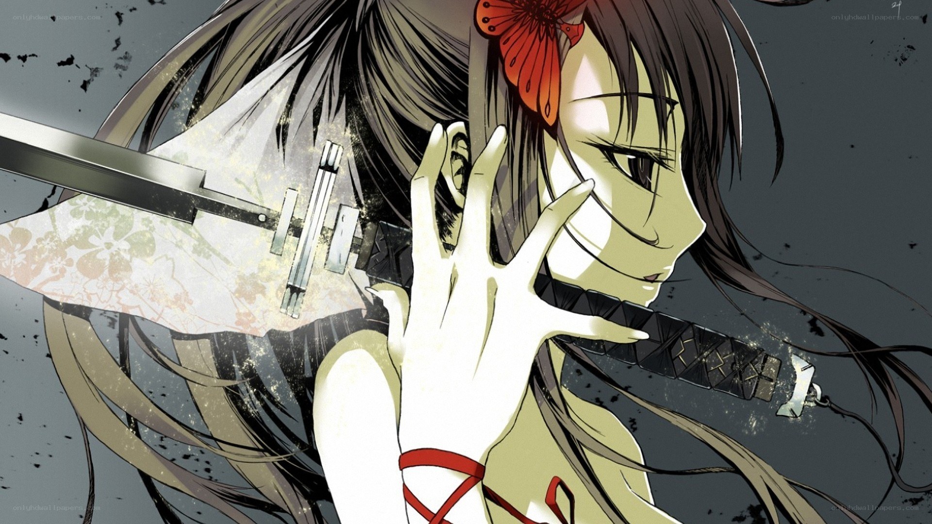 anime girl with sword