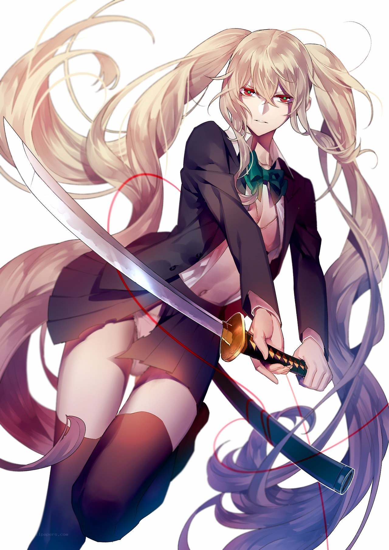 anime girl with sword