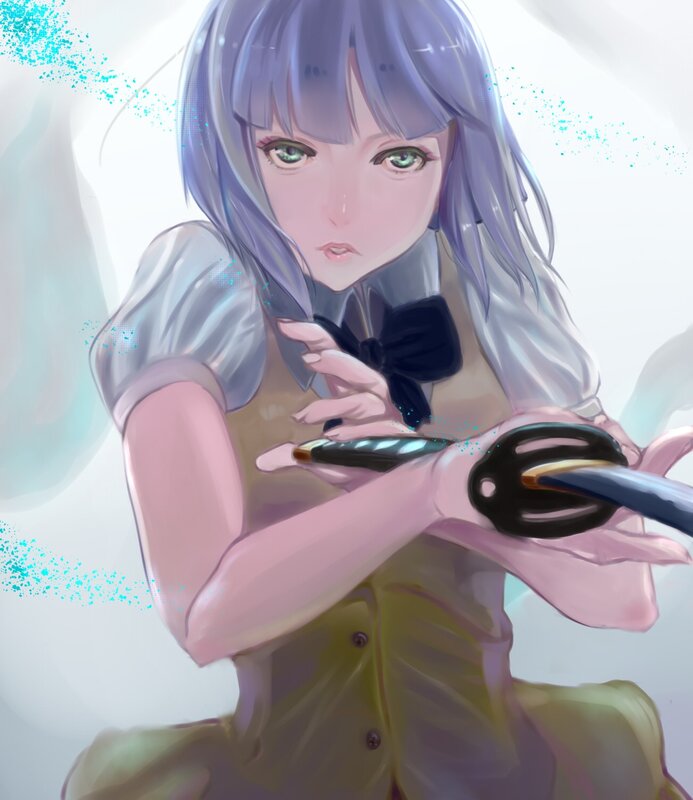 anime girl with sword