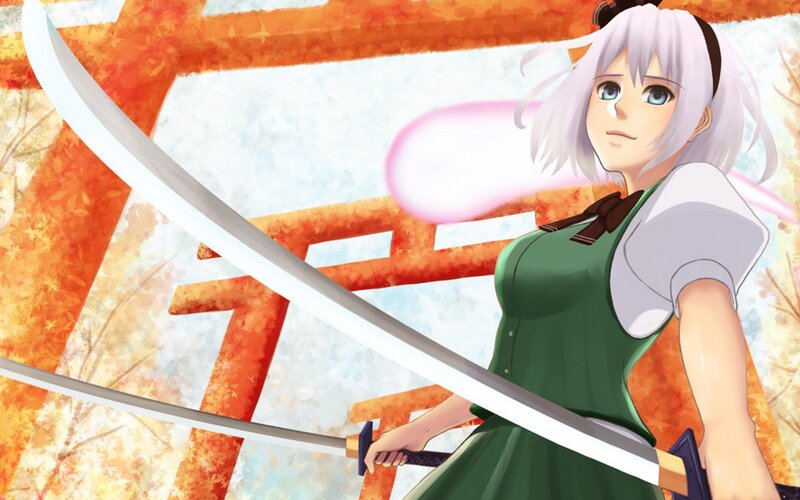 anime girl with sword