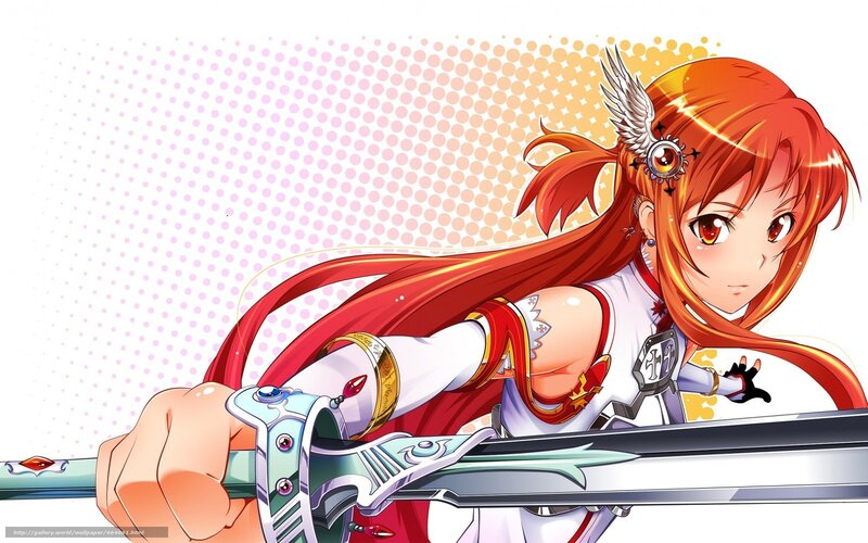 anime girl with sword