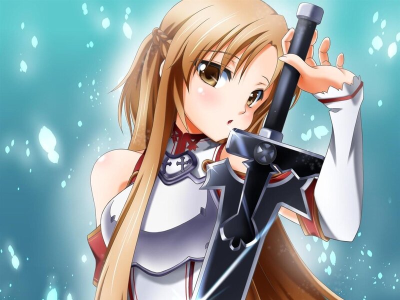 anime girl with sword