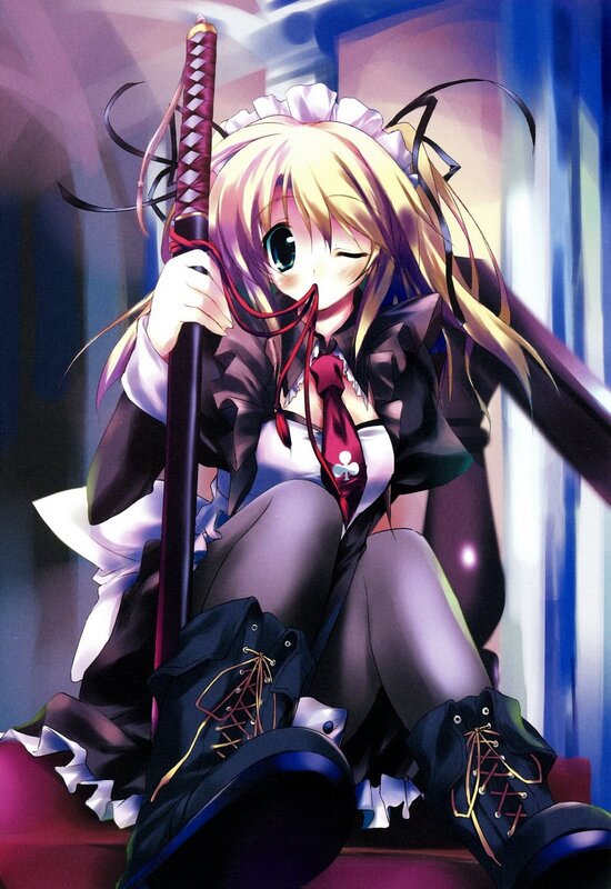 anime girl with sword