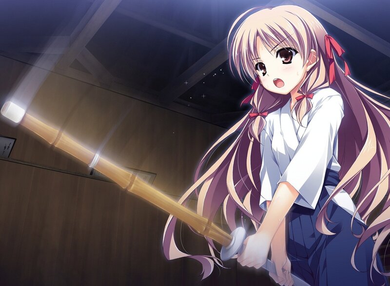 anime girl with sword