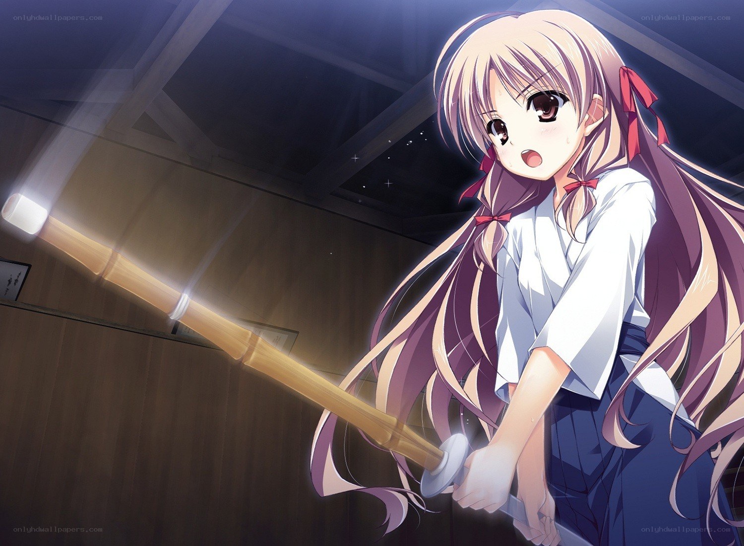 anime girl with sword