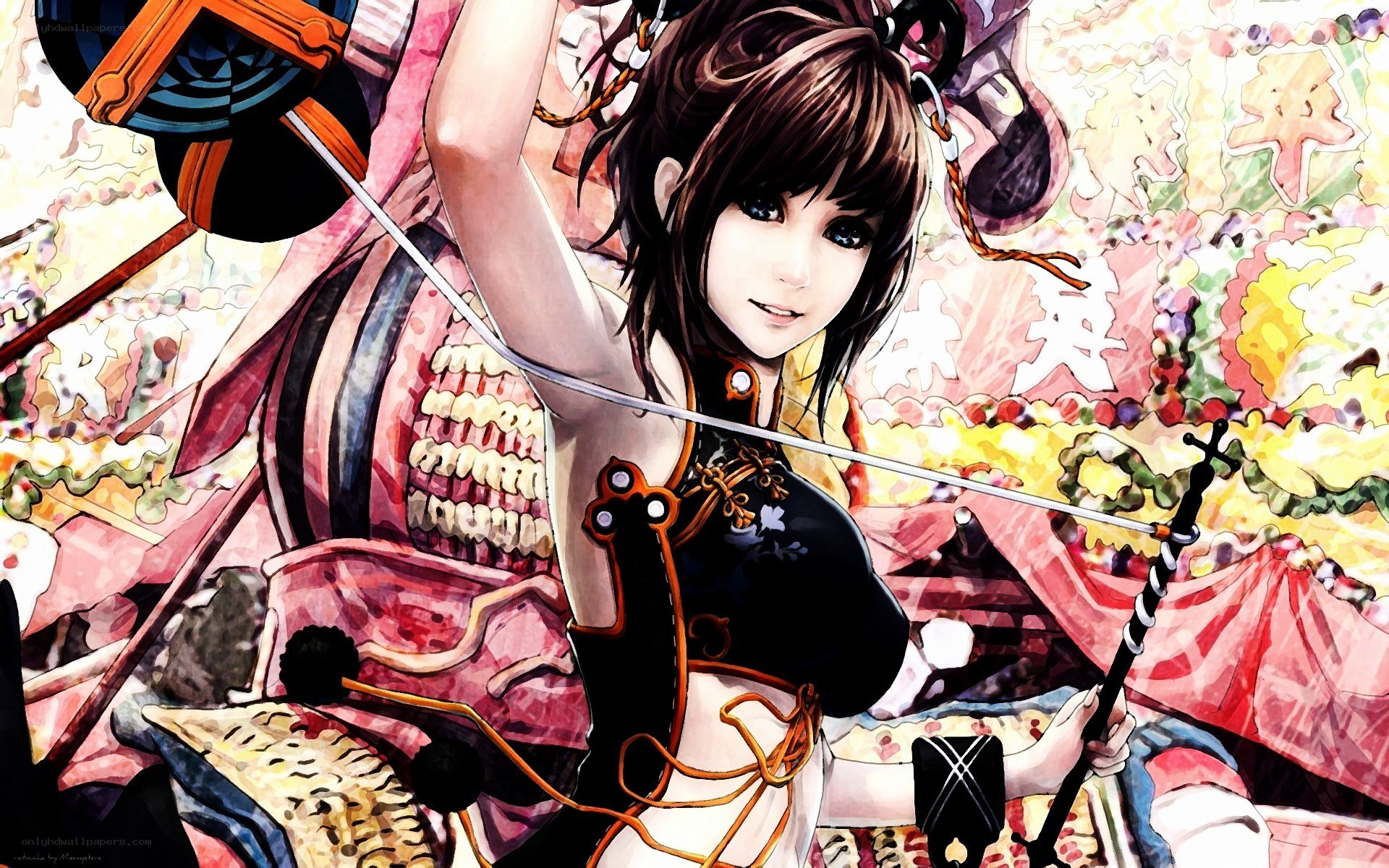 anime girl with sword