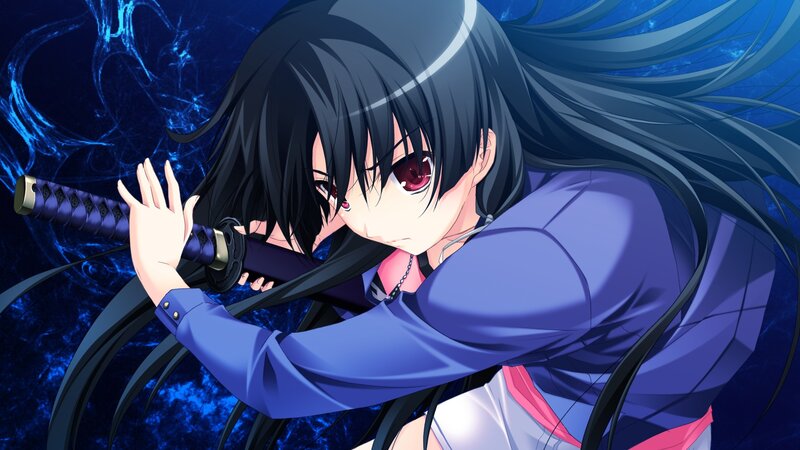 anime girl with sword