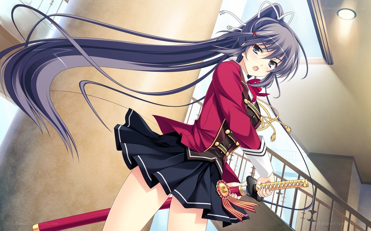 anime girl with sword