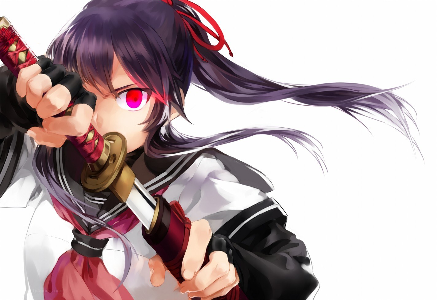 anime girl with sword