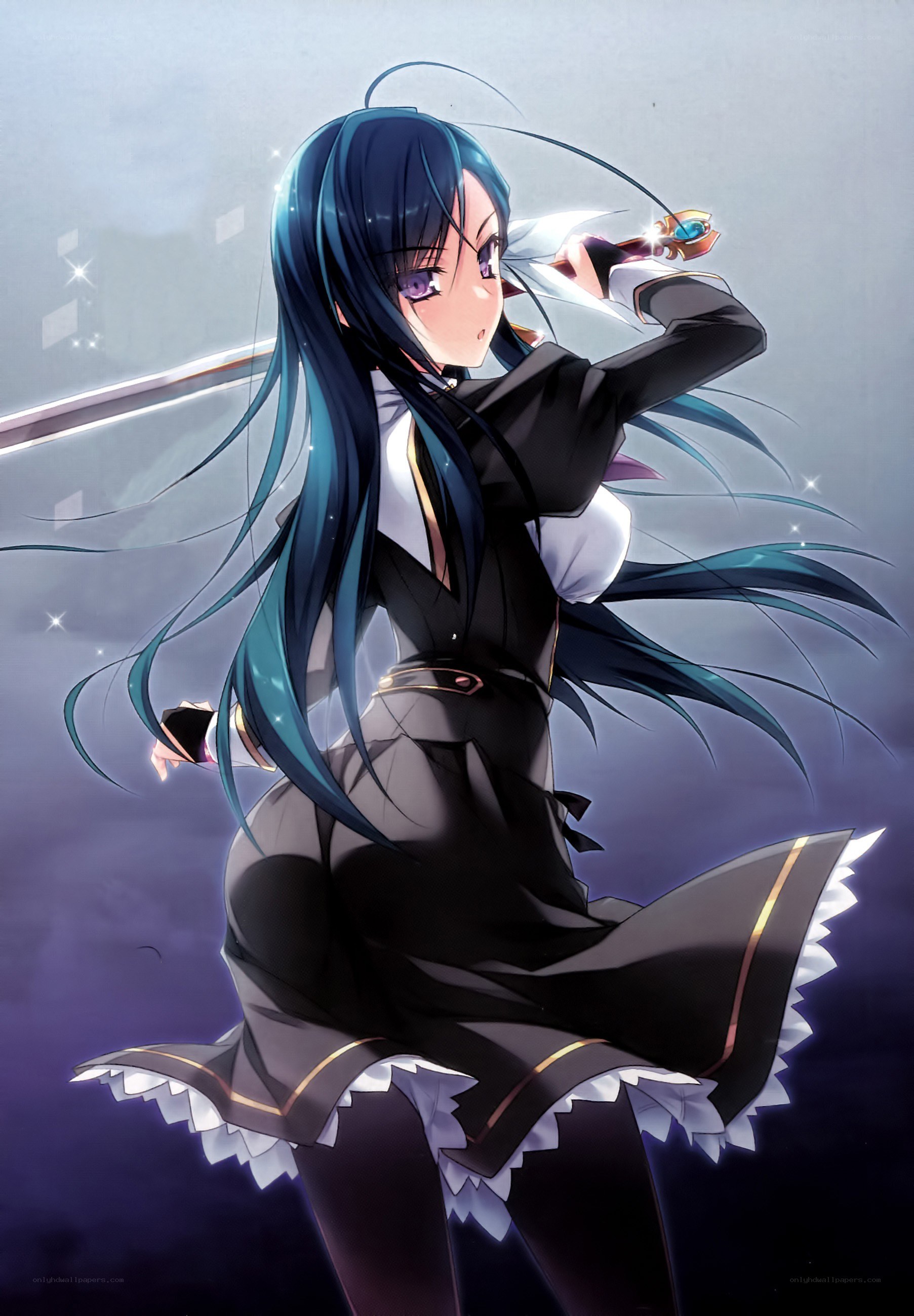 anime girl with sword